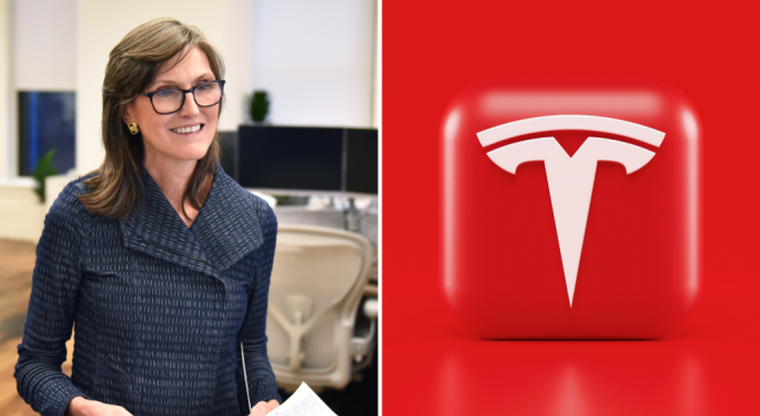 Here's How Much $1,000 Invested In Tesla Stock Will Be Worth If Cathie Wood's Price Target For 2027 Comes True