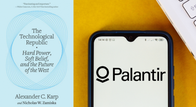 Palantir CEO Alex Karp Has New Book Out About Silicon Valley: 'A Moment Of Reckoning Has Arrived For The West'