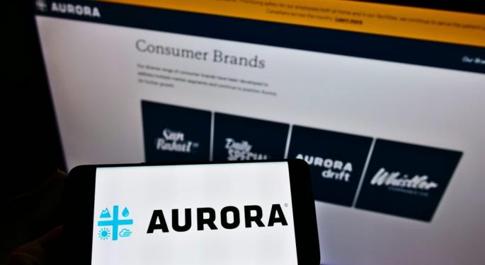 Aurora Cannabis, Bitdeer Technologies Group And Other Big Stocks Moving Lower In Wednesday's Pre-Market Session