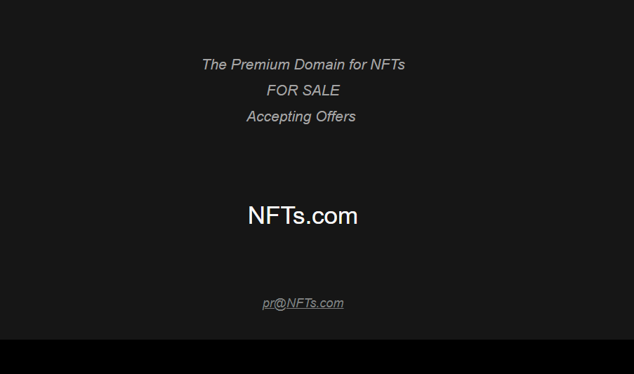 NFTS.com Wants To Sell Domain Name For $31 Million
