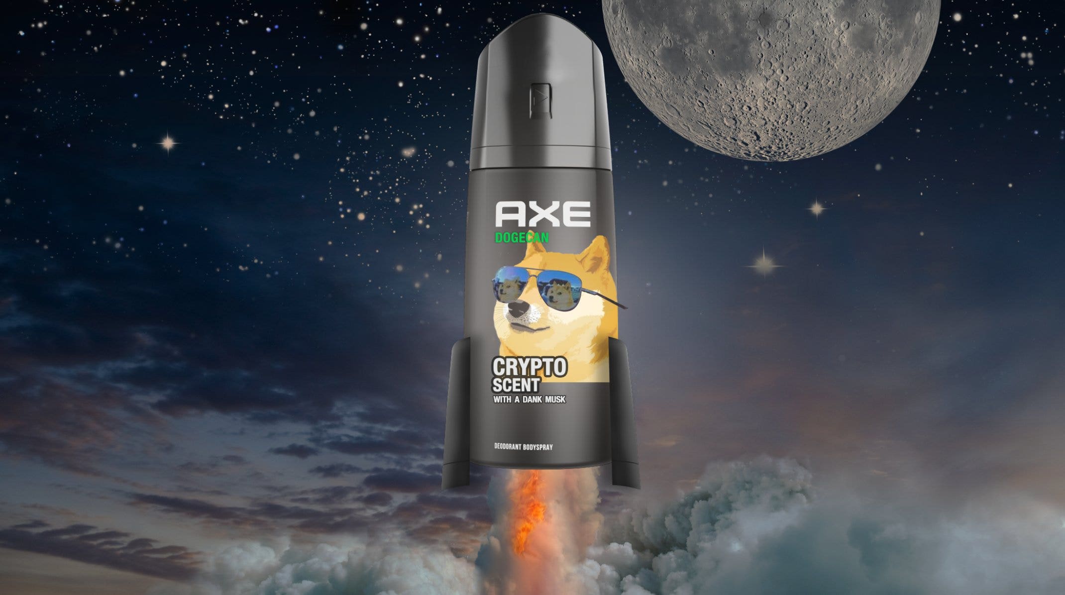 Axe Launches Limited Edition Dogecoin 48H Crypto Scent 'With A Dank Musk'