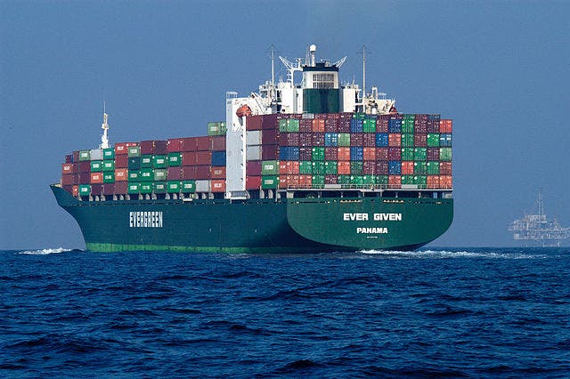 Container Ship Runs Aground In Suez Canal, Blocking Waterway Traffic