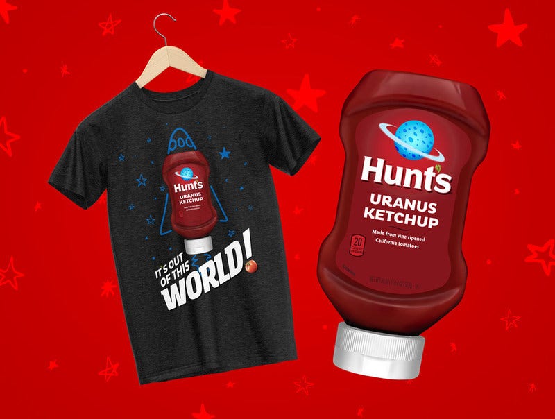 Interplanetary Ketchup Wars? Hunts Unveils A Uranus-Brand Ketchup In Response To Heinz's Mars-Inspired Condiment