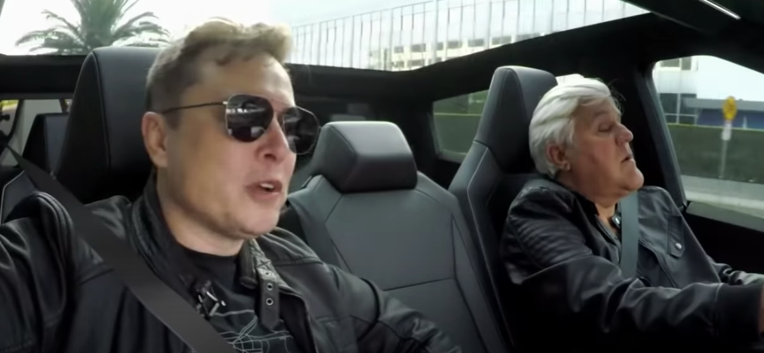 Jay Leno Takes Elon Musk For A Drive In A Tesla Cybertruck