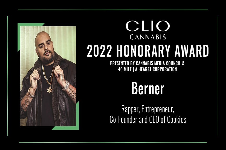 Berner Honored At 2022 Clio Cannabis Awards, Here's All The Winners Including Weedmaps' BrockOllie