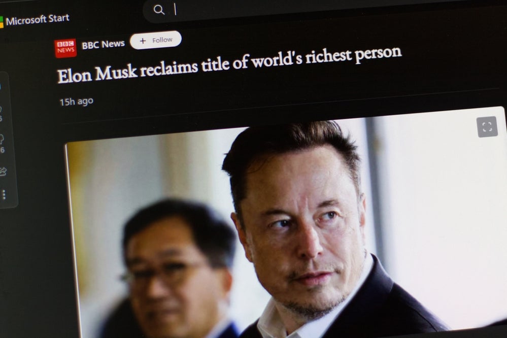 Elon Musk reclaims title as world's richest person - The Daily Guardian