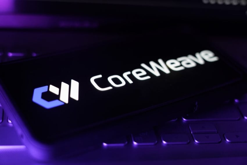 CoreWeave on cell phone screen
