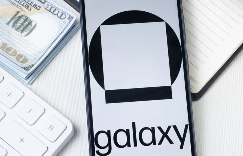 Galaxy Digital Logo on phone screen