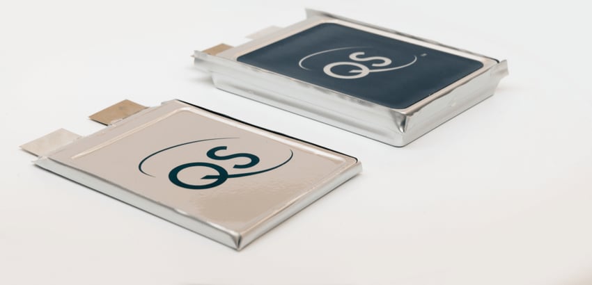 QuantumScape Prototypes sitting on white table