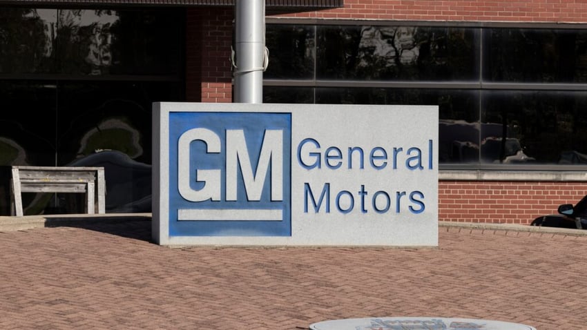 General Motors Logo and Signage at the Metal Fabricating Division. GM opened this plant in 1956.