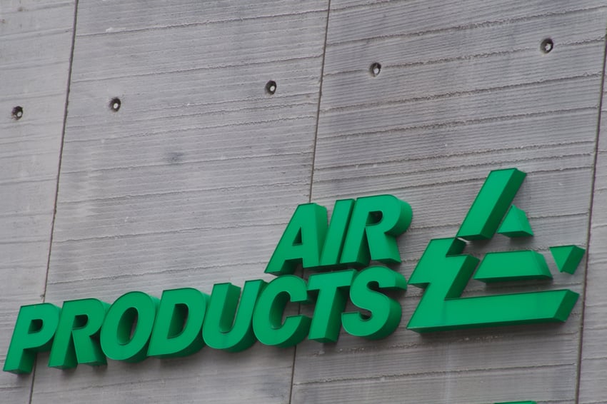 air products logo on wall